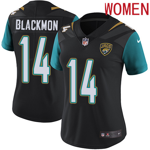 2019 Women Jacksonville Jaguars 14 Blackmon black Nike Vapor Untouchable Limited NFL Jersey